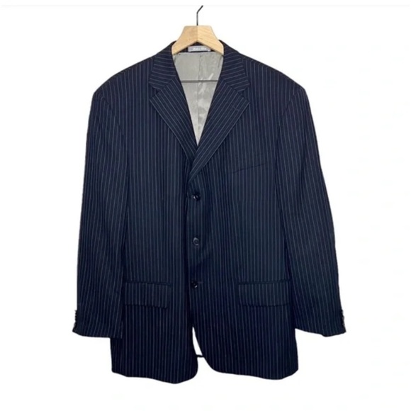 Oscar de la Renta Designer Wool Suit Jacket with Satin Lining - Picture 1 of 11